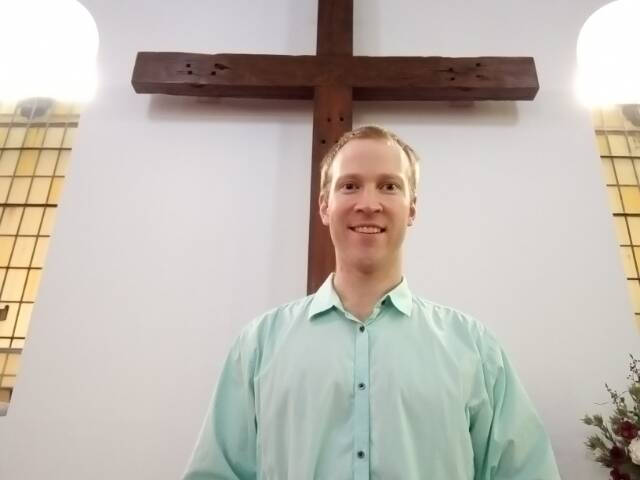 New-look Easter: Warrnambool & District Baptist Church Lead Pastor Paul Pallot about to deliver an Easter sermon online. 