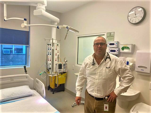  Dr Mark Page in Warrnambool Base Hospital's Critical Care Unit. 