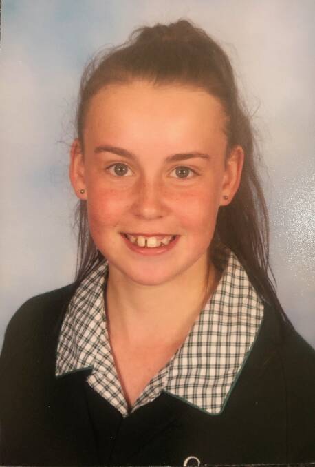 Following mum's footsteps: 15-year-old Abbey Benson is in Year 9 and loves welding. 