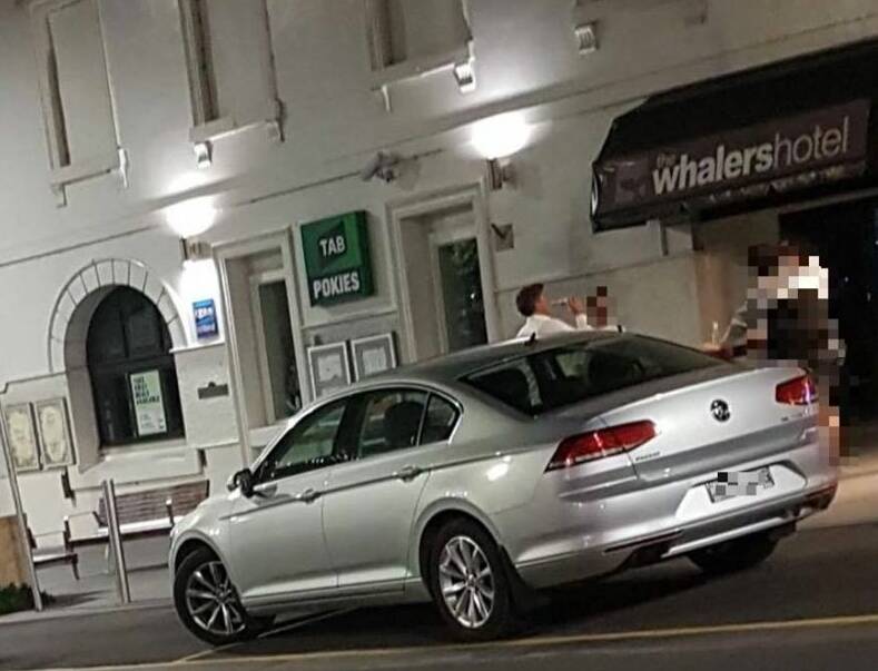 Investigation: Warrnambool City Council mayor Tony Herbert pictured drinking on Liebig Street. Picture: The Terrier