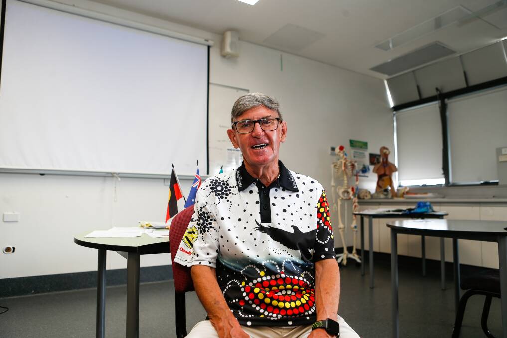 Recognition: Peek Whurrong Elder Uncle Locky Eccles received the 2021 Healthy and Active Living Award for his intergenerational leadership, sharing language, culture and his passion for sport with the community. Picture: Anthony Brady