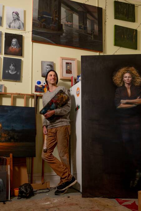 Warrnambool artist Harley Manifold has been shortlisted for the Doug Moran National Portrait Prize, the richest art prize in Australia. Picture: Chris Doheny