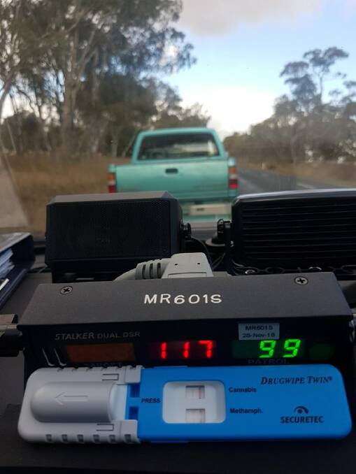 Nabbed: The driver, 29, was caught speeding and tested positive to Methylamphetamine or MDMA. 