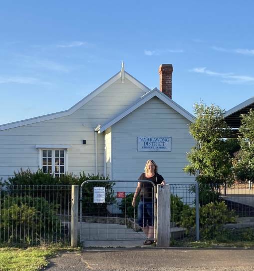 Narrawong Primary School principal Kate Anderson can't get air conditioning at the school on the town's single phase power supply. 