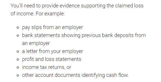 Proof: Those looking to claim the bushfire relief fund need to provide evidence supporting the claimed loss of income, according to the DHHS website. 