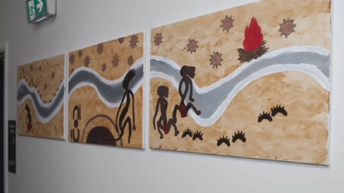 Djab Wurrung Elderly and Community Health Service created a painting for the new mental health centre. 