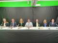 FORUM: Wannon's candidates in ballot order: Independent Graham Garner, Liberal incumbent Dan Tehan, Greens' Hilary McAllister, Independent Alex Dyson, United Australia Party's Craige Kensen, Liberal Democrat Party's Amanda Mead and Labor's Gilbert Wilson. Picture: Kyra Gillespie