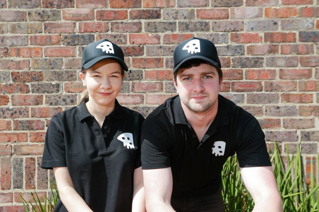 Delivery: Tia Hinkley and Alex Walder are setting up their own offshoot of Uber Eats in Warrnambool. Picture: Anthony Brady