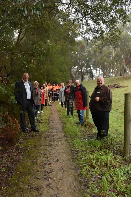 Corangamite Shire Council members at the trail. Picture: Supplied