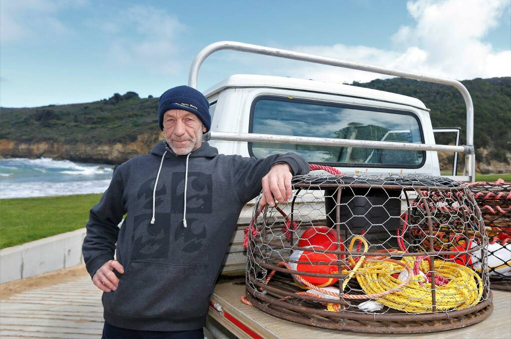 Cray pots: Cray fisherman Wayne Hanegraaf. Picture: Mark Witte