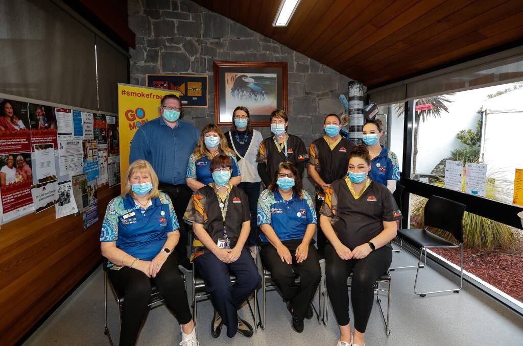 The team from Gunditjmara Aboriginal Health Clinic are ready to administer COVID-19 vaccines. Picture: Anthony Brady