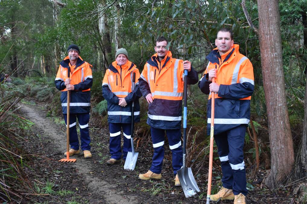 Twelve Apostles Trail crew from left: Tony Turner, Darren Mounsey,
Josh Potter and Nathan Vick. Picture: Supplied 
