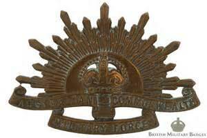 Pin: A Rising Sun slouch hat badge. Photo: Supplied by police 