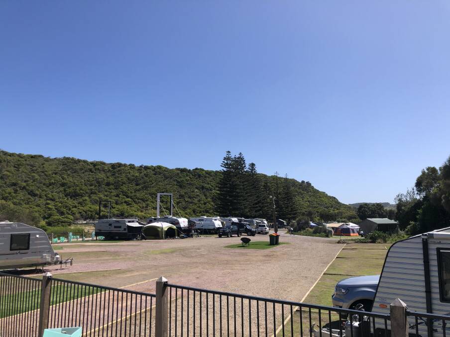 The Port Campbell Caravan Park busy ahead of the Australia Day long weekend. Picture: Kyra Gillespie