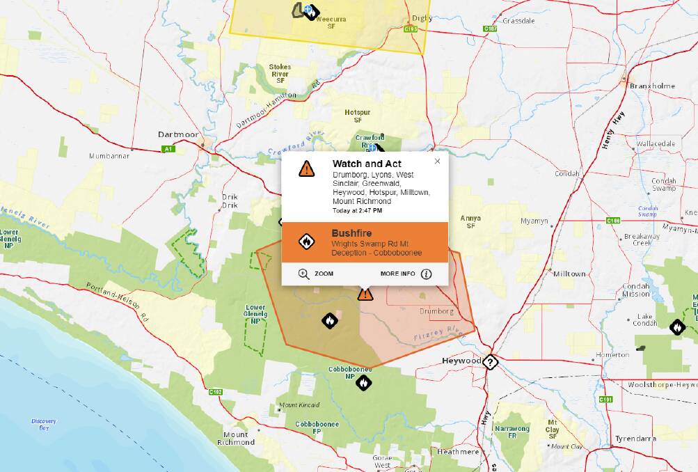 Watch and act, advice messages issued as bushfires burn out of control