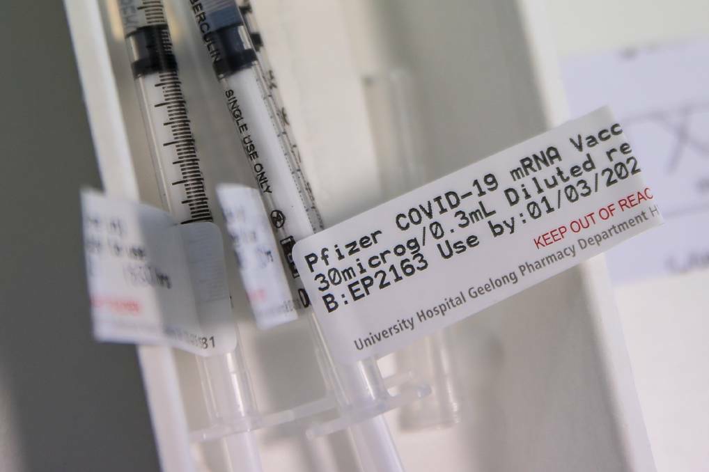 The Pfizer vaccine is now recommended for people under 60. Picture: Morgan Hancock