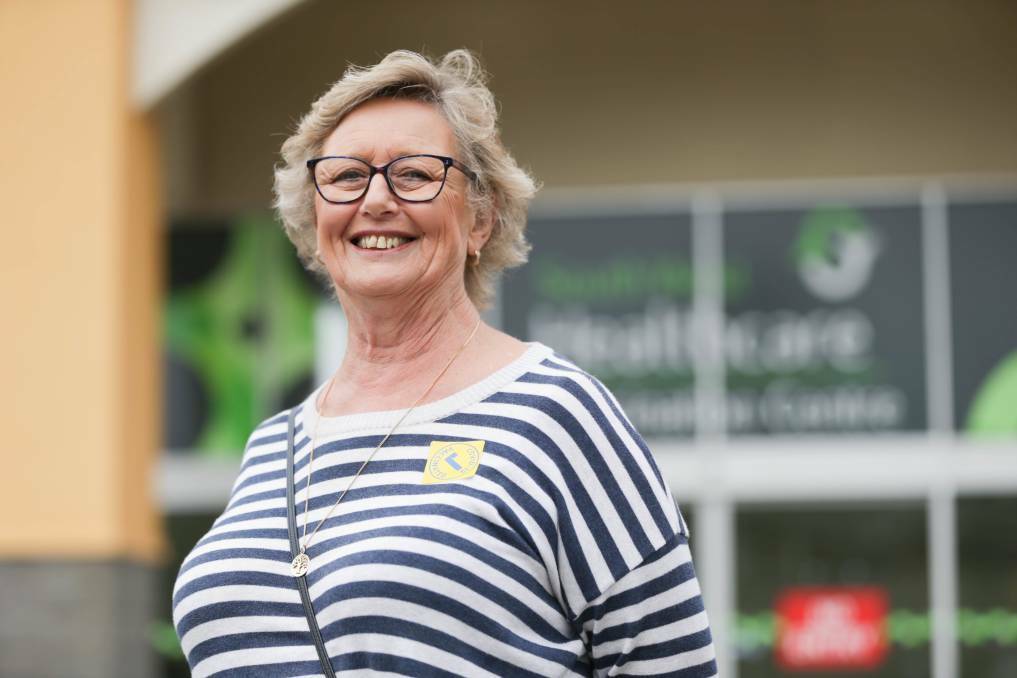 Warrnambool's Jenny Trenery after getting her COVID vaccine when the program expanded to over 50s on May 3, 2021. Picture: Chris Doheny