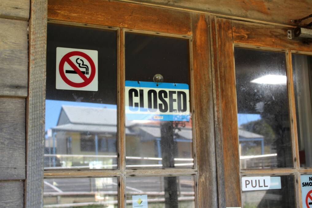 A 'closed' sign on the Princetown Tavern. Picture: Kyra Gillespie