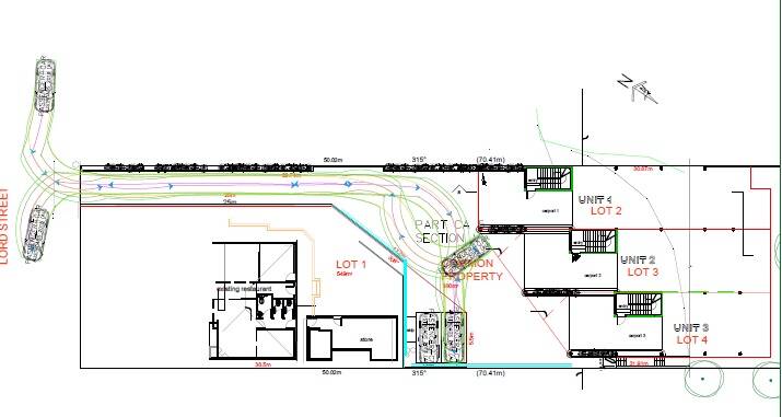Design: A design of the units behind Grassroots Deli Cafe. 