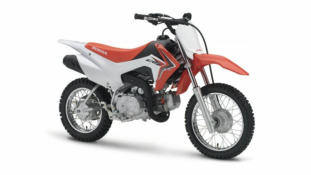 The child was driving a red 110cc Holden CFR trailbike, like this one pictured (not the actual bike). 