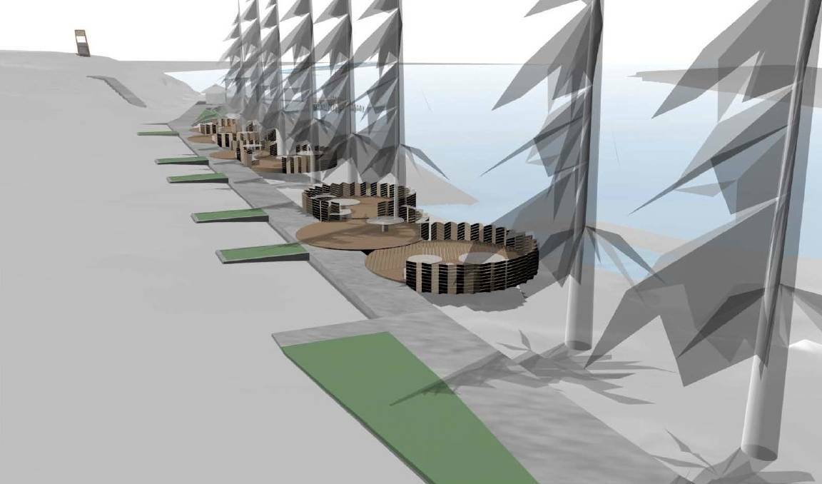 Seating areas along the foreshore have been planned.