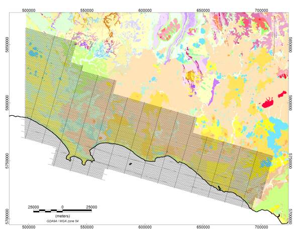 The Geological Survey of Victoria commissioned the largest airborne gravity dataset ever collected in Victoria in the south-west to investigate deeper structures which have an impact on petroleum generation and shallow structures, which have the potential to trap hydrocarbons.