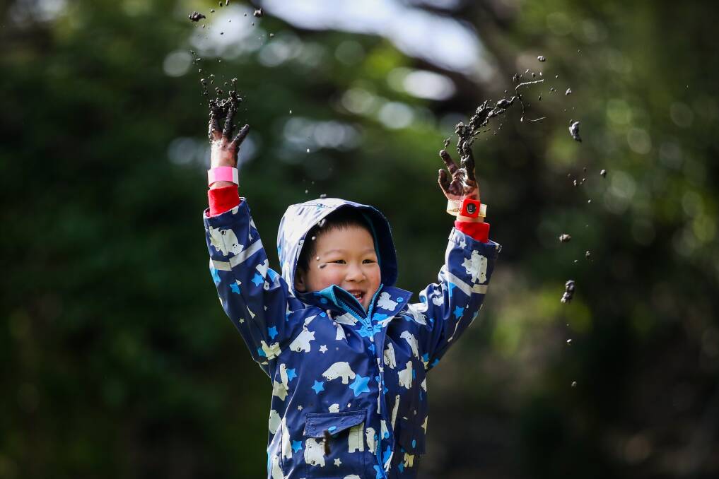 Eason Mei, 4, has the time of his life. Picture: Morgan Hancock