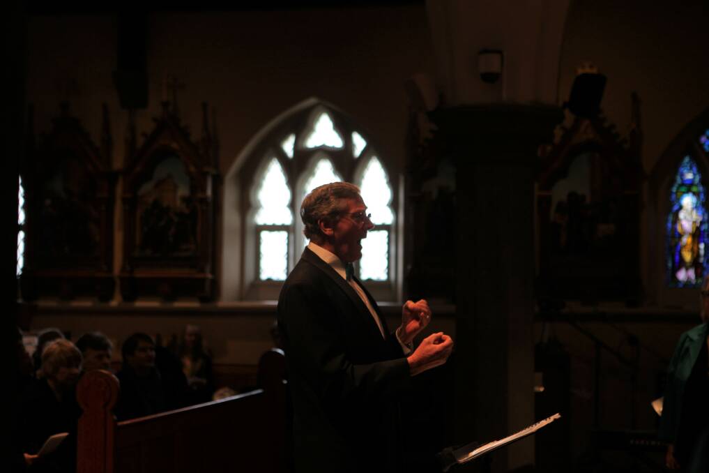 Passion: Michael Bleby conducts the Millicent Choral Society. Picture: Kyra Gillespie