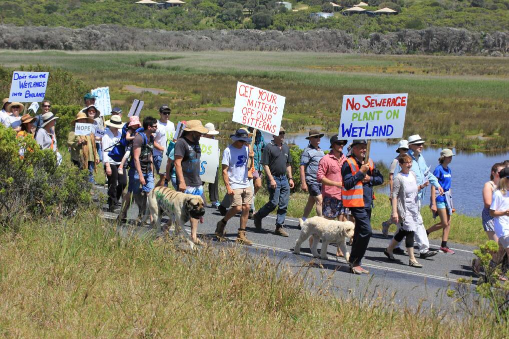 Rally: A protest in Princetown against the development late 2016. 