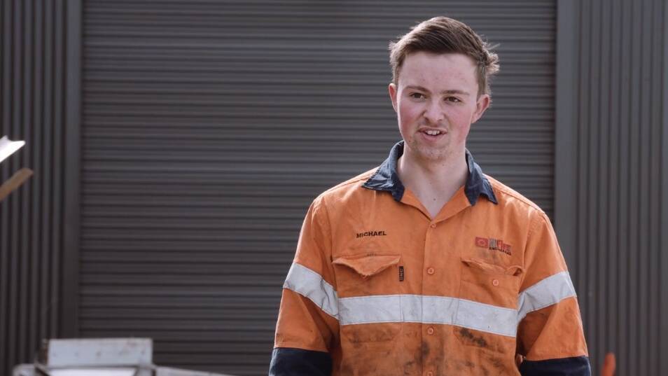 Timboon P-12 student Michael Simpson said his school-based apprenticeship as a fitter and turner at Niflex Engineering in Warrnambool has kept him inspired this year.