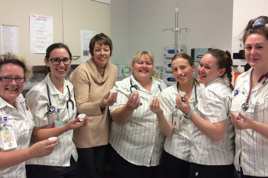Acute Unit staff with the new paper medicine cups. The cups are wax-free and plastic-free and 100 per cent biodegradable and compostable, and will save SWH around $65,000 annually. Picture: South West Healthcare
