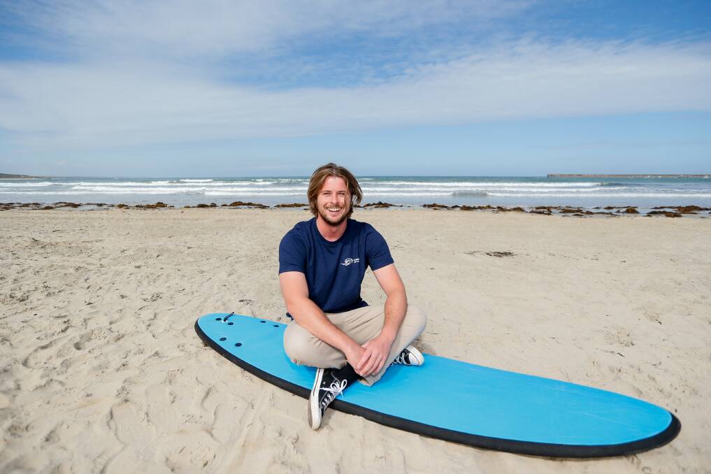 Mindsets: Ocean Mind Warrnambool program coordinator Mark Robinson is looking for mentors for the new surf therapy program. Picture: Anthony Brady