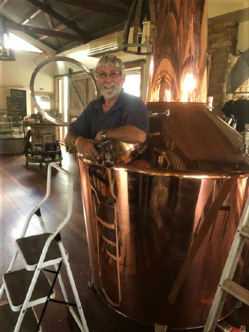 Innovation: A new 1650 litre still was installed at the Timboon Distillery to produce around 1500 litres of raw alcohol product a week to supply to the hospitals. 