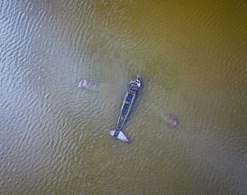 Extraction: The World War II plane has been submerged in Lake Corangamite for 60 years. Picture: Shane Smith 