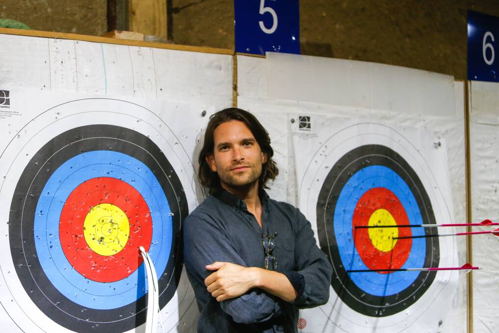 VicHealth CEO DR Sandro Demaio during his visit to the Lake Gillear Archery range, Warrnambool. Picture: Anthony Brady