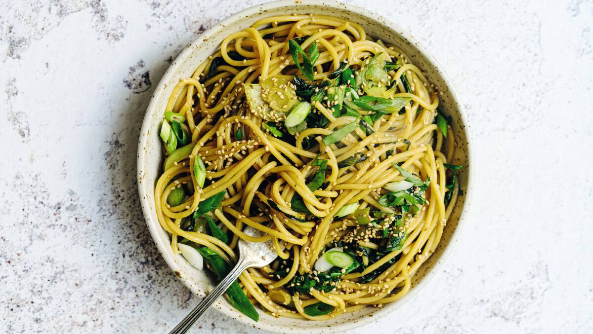 Soy-butter bok choy pasta. Picture by Hetty Lui McKinnon 