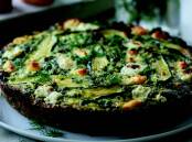 Spinach, leek, zucchini and feta bake. Picture by Rodney Weidland

