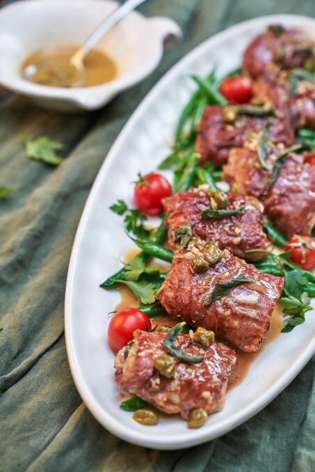 Veal saltimbocca with caper wine sauce. Picture by Joshua Lynott
