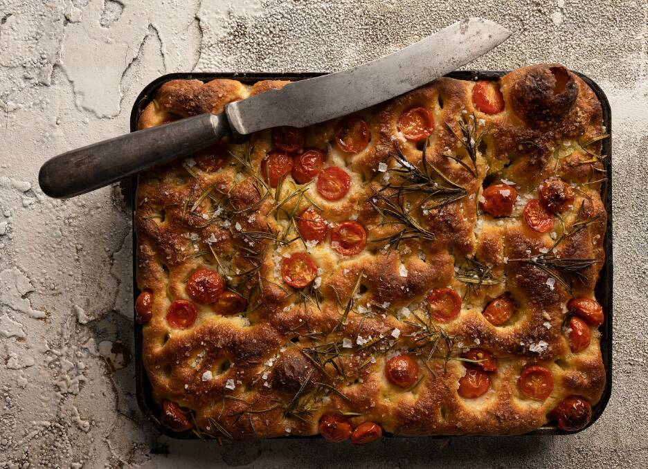 David Lovett's focaccia. Picture by Therese Bourne