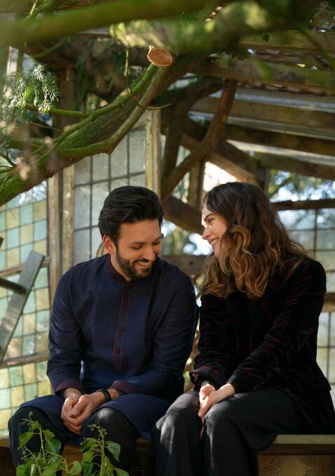Shazad Latif, left and Lily James in What's Love Got To Do With It? Picture StudioCanal