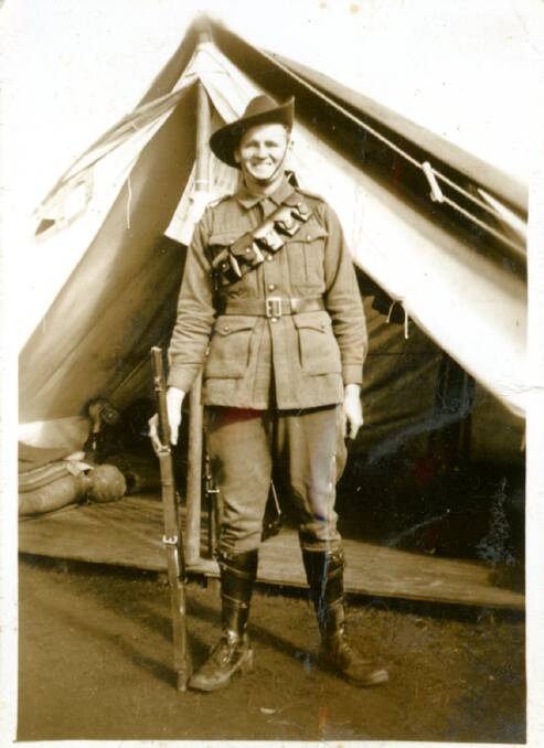 Jack Rowbottom, uncle of Rick Rowbottom, in uniform during his time serving in the Light Horse Brigade.