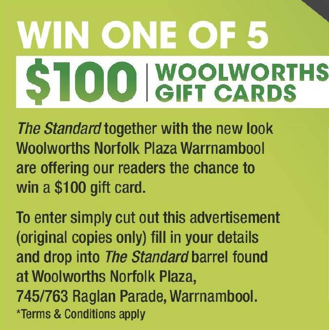 Woolworth's Gift Card Giveaway - Terms and conditions