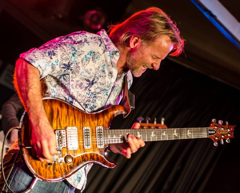Not so blue: Guitarist Geoff Achison is bringing his band The Soul Diggers to the Hotel Warrnambool this Sunday. Picture: Sam Tilders