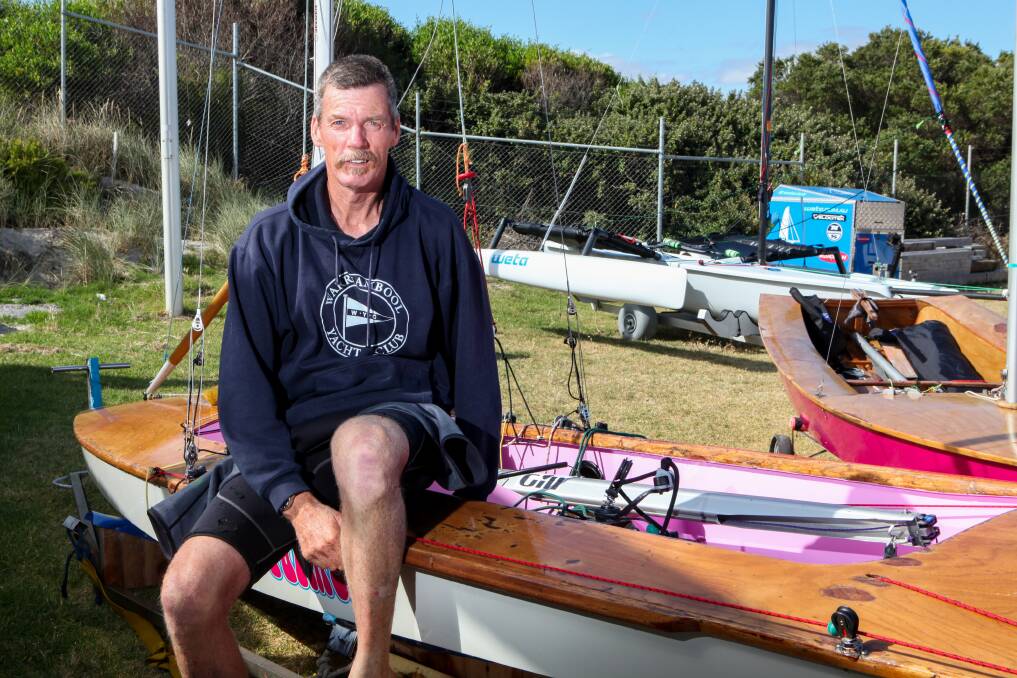Time to get salty: Warrnambool Yacht Club commodore Don Allen is looking forward to welcoming new sailors to the club at the annual come and try day on Sunday. Pictures: Rob Gunstone