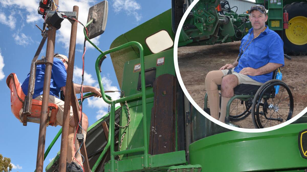 A motorcycle crash left Grant paralysed but with a bit of DIY, he's still working on the farm