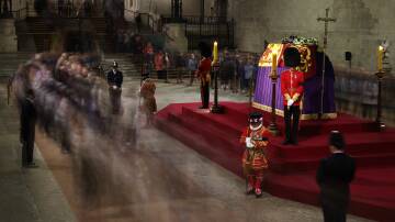 Mourners line up to pay their respects to the Queen at Westminster Hall. Picture Getty Images
