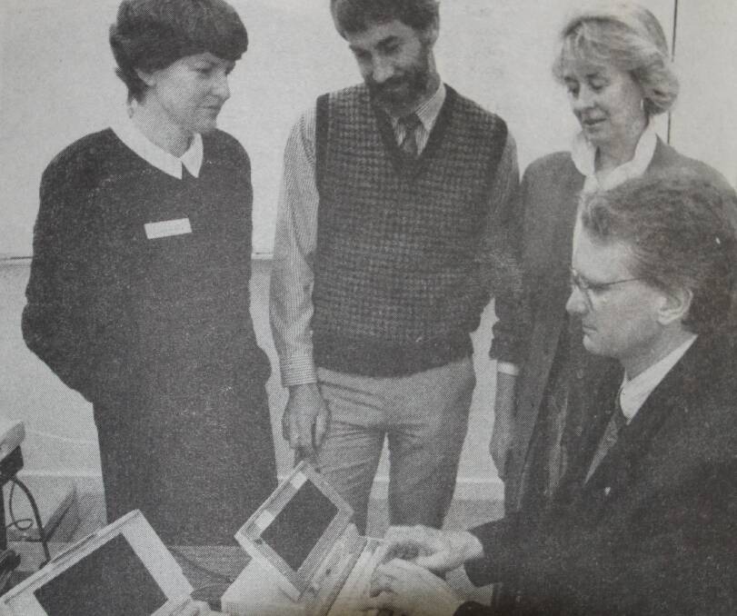 History: A TAFE laptop computer system was put through its paces 25 years ago by executive director of Victoria College's associate professor Ian Dickson. 