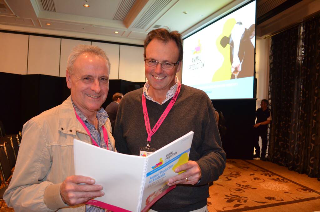 Looking forward: Australian Society of Animal Production President Professor Phil Hynd with Vice President Professor Wayne Pitchford at the Animal Production 2016 Conference. 