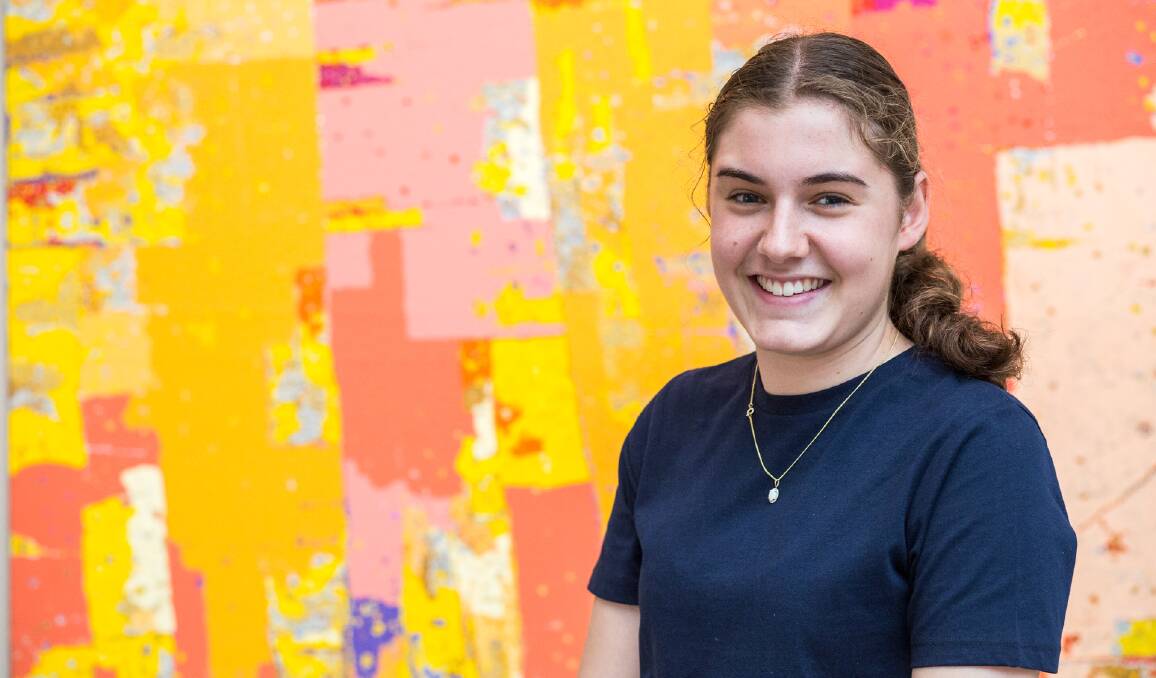 Young Artist Shines: Scholarship winner Jessica Benter explores the National Art Gallery of Australia. Image courtesy of the National Gallery of Australia, 2016
