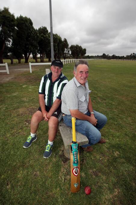 STALWARTS: Rodger Henderson, right, has been honored for his commitment to the Purnim Recreation Reserve, along with Peter McDonald, left. Picture: DAMIAN WHITE